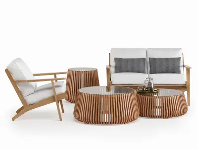 Camps Bay Set Oak 3D model