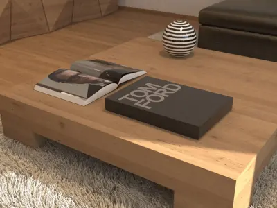 Open Plan Apartment Lounge 3D model