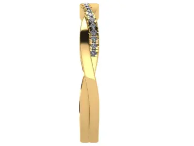criss cross wedding band   3D print model