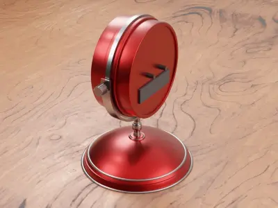 Retro Table Clock 3D model