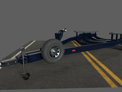 Boat Trailer 3D model
