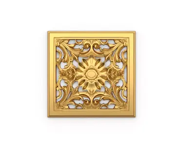 Classic carved decor ornament 390 3D model