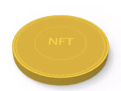 Coin NFT 3D Free low-poly 3D model