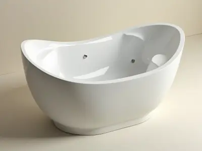 3D Luxury Bathtub STL OBJ FBX  2 Pack  Elegant Designs Mini 3D print model