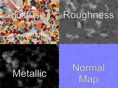 Floral Ceramic Candle House Model Pack Low-poly 3D model