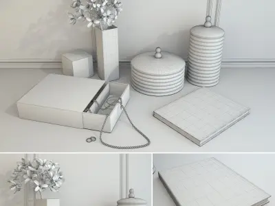 Decorative set of Dressing Table 3D model