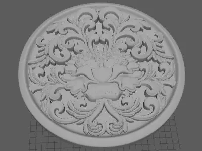 rosette ornate carving 3D model