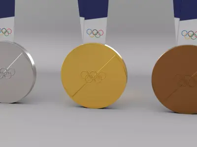 XXV Olympic Winter Games Milano Cortina 2026 Medals 3D model