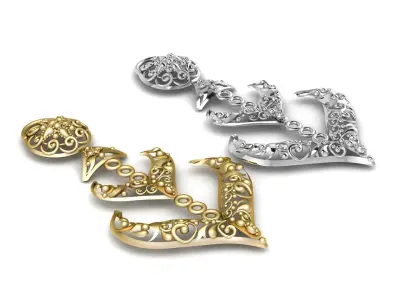 Luxury Wedding Pendant 3d Printable Model 3D print model