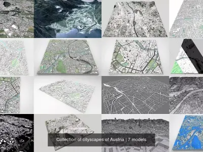 Collection of cityscapes of Austria