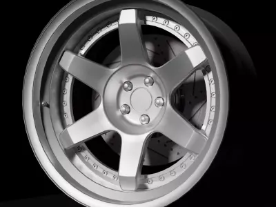 SIX - Wheels - Game Ready Low-poly 3D model