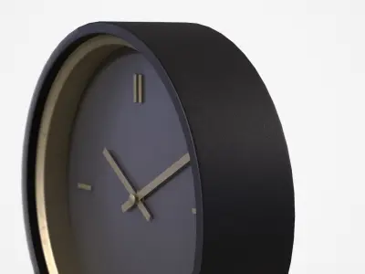 STRUSK clock black Low-poly 3D model