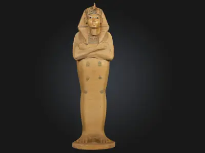 Ancient Egyptian Sarcophagus Ornate Burial Coffin Model 3D model
