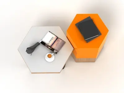 Contemporary Side Table 10 3D model