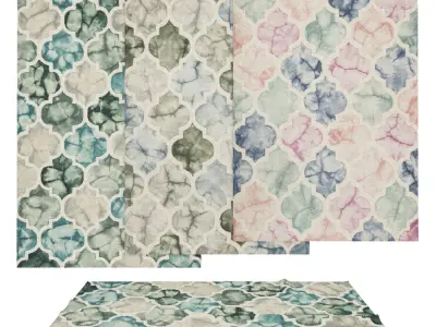 4 in 1 Rug Collection No 2 Low-poly 3D model