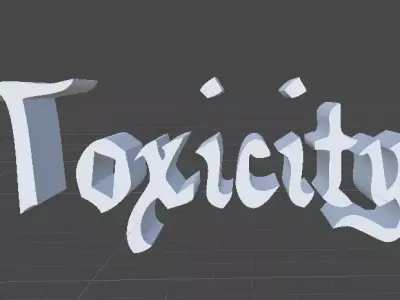 Official Toxicity Logo Free low-poly 3D model