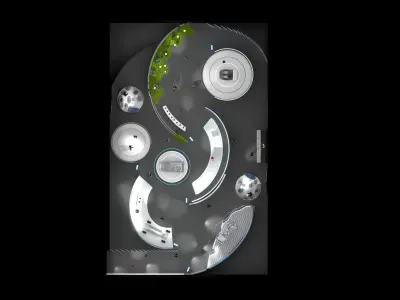 Modular Exhibition System  museum display stand 3D model