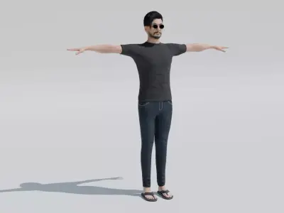 3D Character Model Full Body Rigged Game Animation Ready Low-poly 3D model