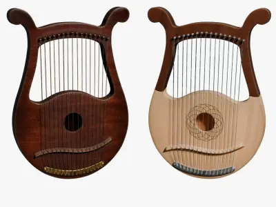 Lyre Harp 3D model