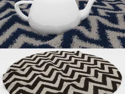 Round Rug Set 88 3D model