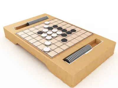 Reversi go game board 3D model