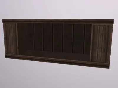 Book Case Short Low-poly 3D model