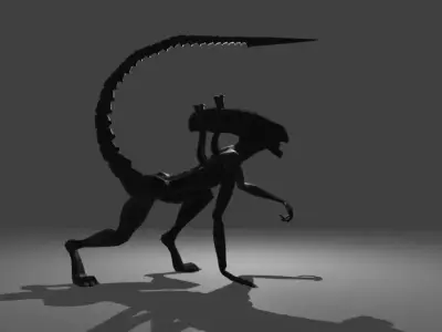 Xenomorph Alien LowPoly Free low-poly 3D model