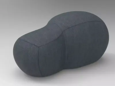 Hiziro Pouf Low-poly 3D model