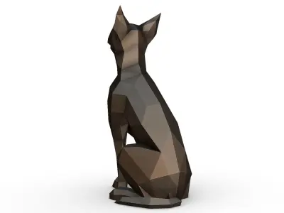 Australian Kelpie low poly 3D print model