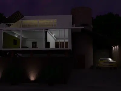 Exterior House 3D model - Bunglow - Architecture 3D model