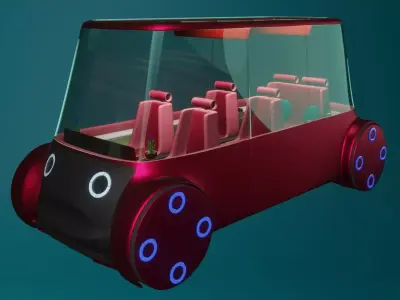 Concept styled autonomous car 4 3D model