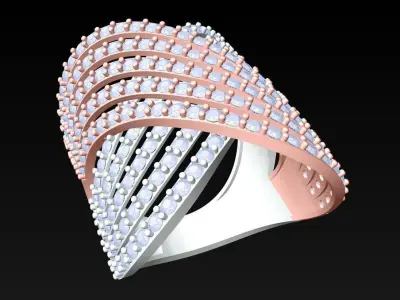 Diamond Ring - Womens Rings - N3895 3D print model