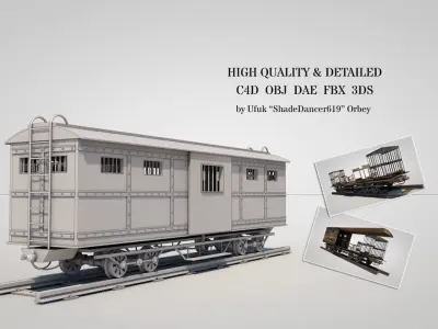 Wild West Prisoner Car 3D model