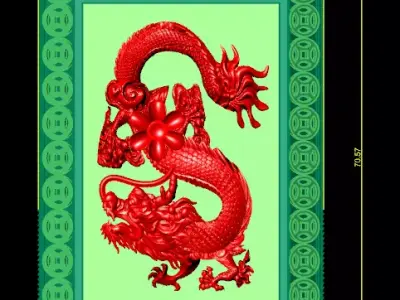 dragon pendant 3D print model buy