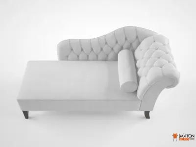 Baxton Studio Aphrodite Tufted Modern Chaise Lounge 3D model