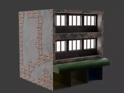 Filipino Compound House - Unit 2 Low-poly 3D model