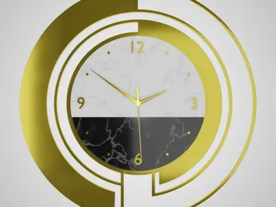 Modern Wall Clock 3D model