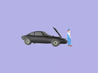 Stylized 3D Confused Mechanic - Cartoon Auto Repair 3D model