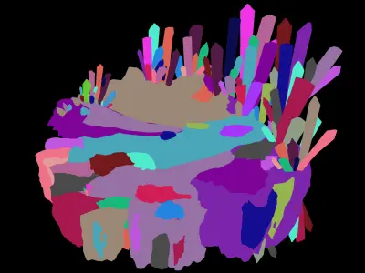 Stone Dragon Impossible - Long Cave Crystal Wall 01 3D model