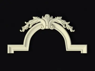 Central decor ornament for furniture 3D model 978
