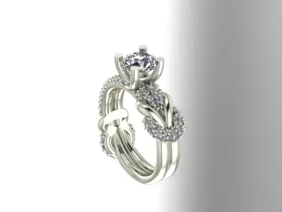 1ct Solitaire Ring 3D print model 3D print model