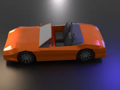 Low-Poly Porcshe Car Low-poly 3D model