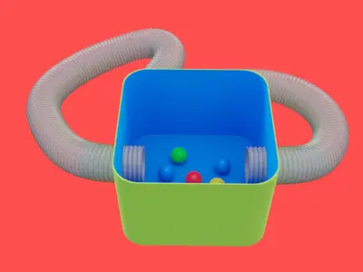Hamster Plastic Tunnel Box Low-poly 3D model