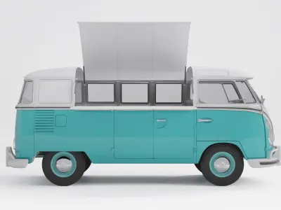 Volkswagen Combi Food truck 3D model