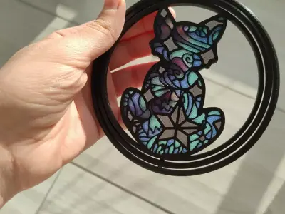 Starry Stained Glass Pet Decor 3D print model