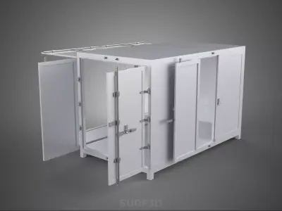 STORE SHOP FOOD BOX TRUCK SIDE DOOR BOOTH STAND CATERING VAN CAR 3D model