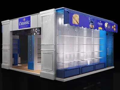 Model shop Store market sweet Biscuits and cookies selling a268  3D model