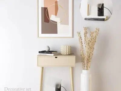 Decorative set vignette mockup 3D model