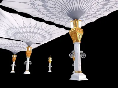 Masjid-e-Nabwi Umbrella 3D model