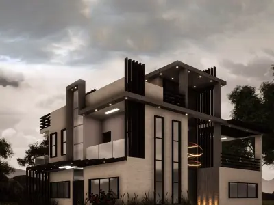 residential modern house 3D model purchase